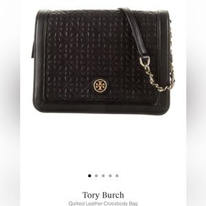 Tori Burch Quilted Leather Cross Body Bag